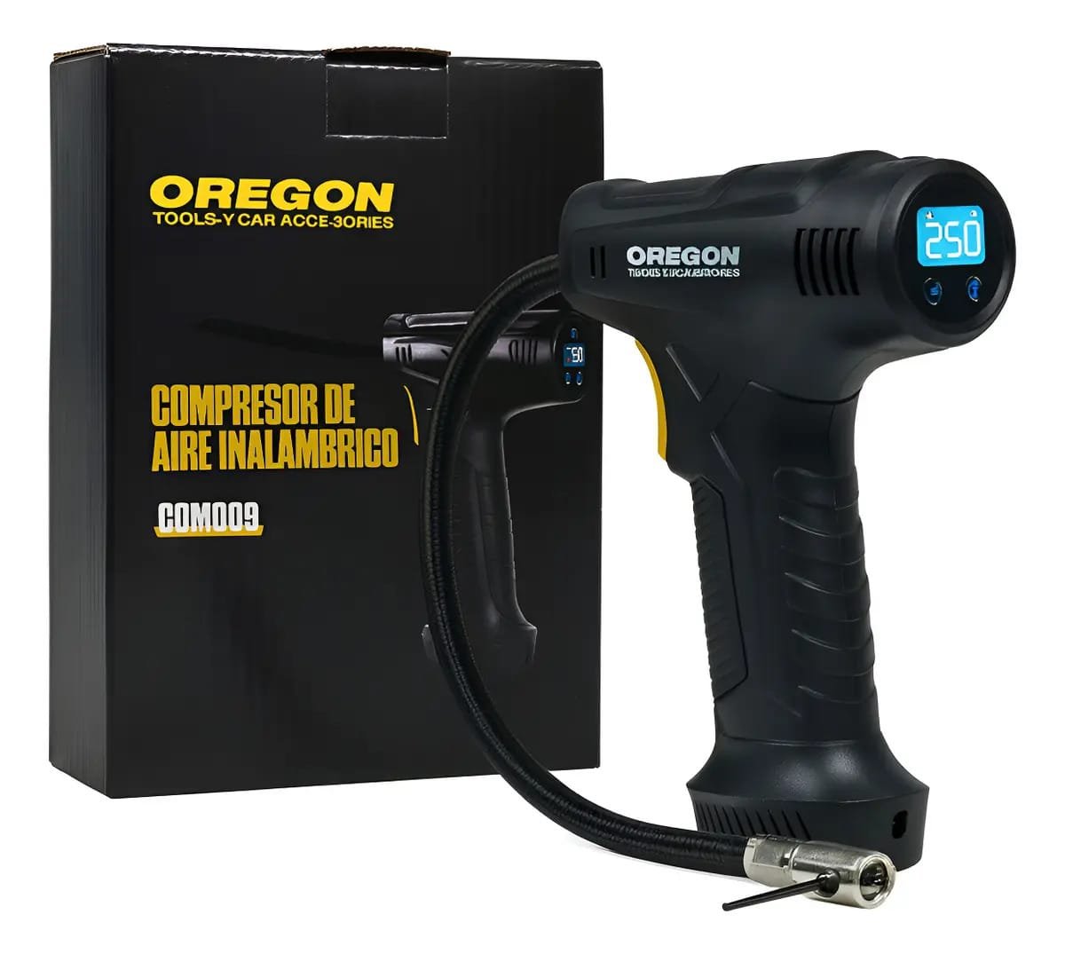 Mini Compresor Aire Bomba Electrica Recargable Led 150psi Color Negro Fase Eléctrica Monofásica