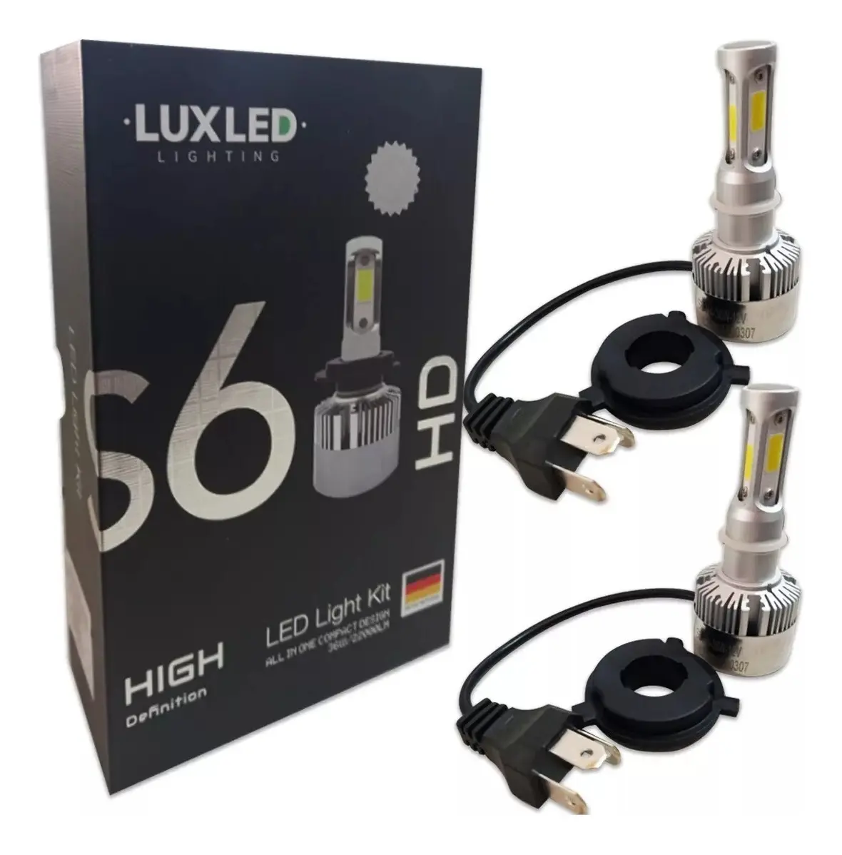 Kit Bi Led Cree S6 Plus 22000 Lumenes H4 Alta Y Baja Juntas H4 Blanco Frío