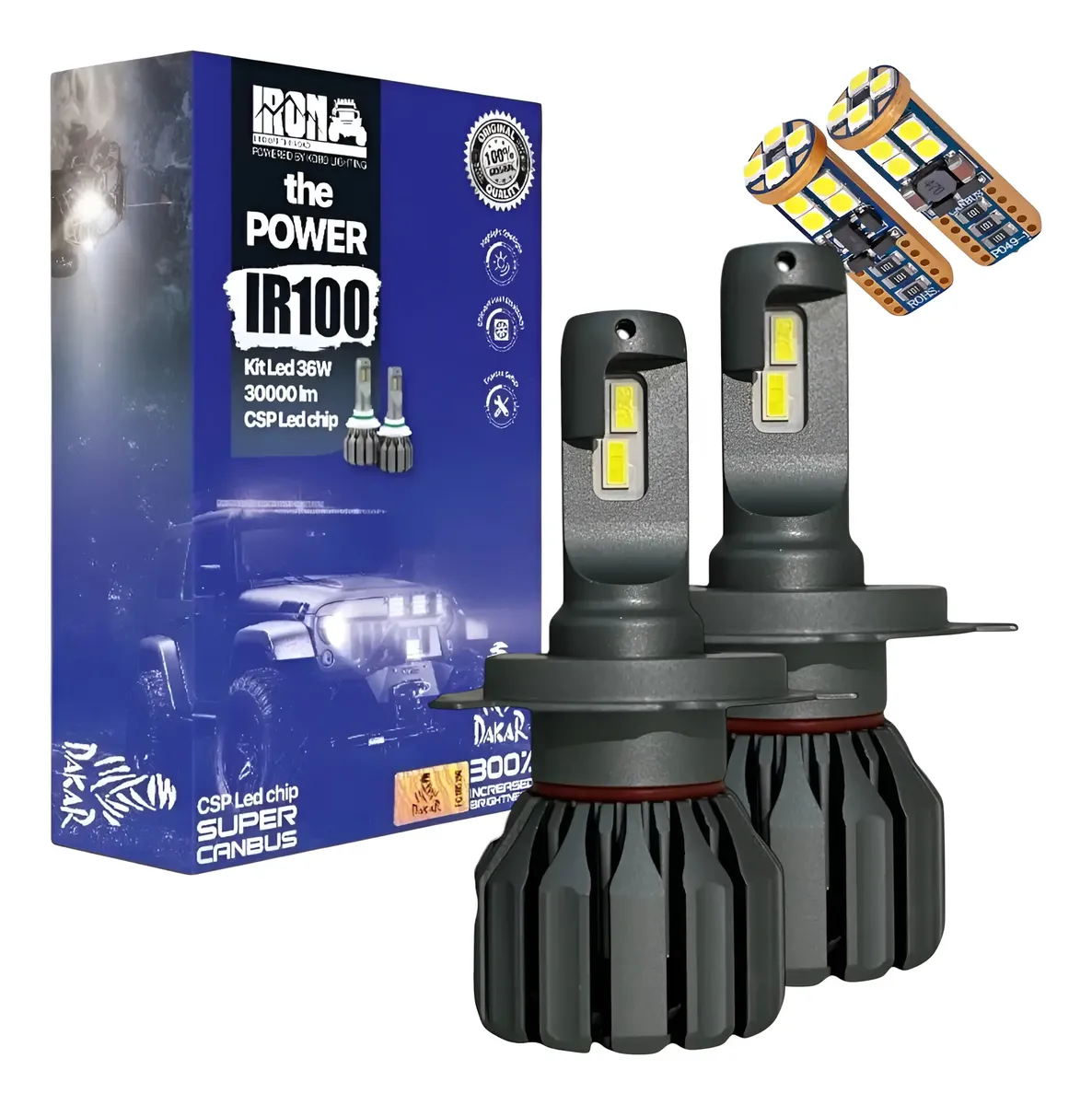 Kit Led Ir100 Iron H4 Alta Y Baja Nissan Frontier 2017/2022 H4 Blanco Extremo