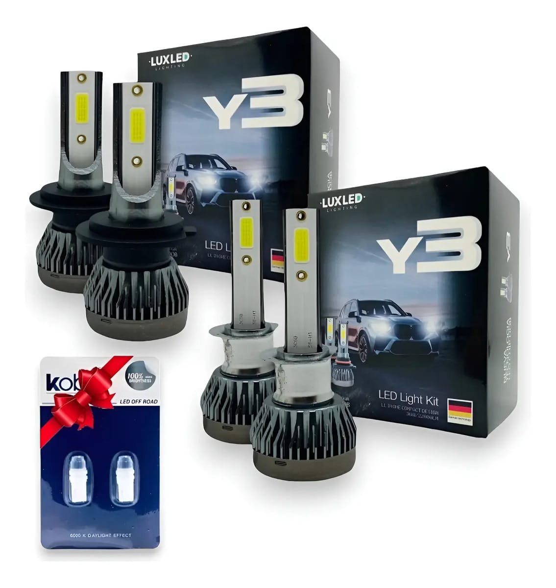 Kit Por 4 Luces Led Cree H7 Bajas H1 Alta Vw Fox Suran + T10 H7 - H1 - T10/w5w Blanco Extremo