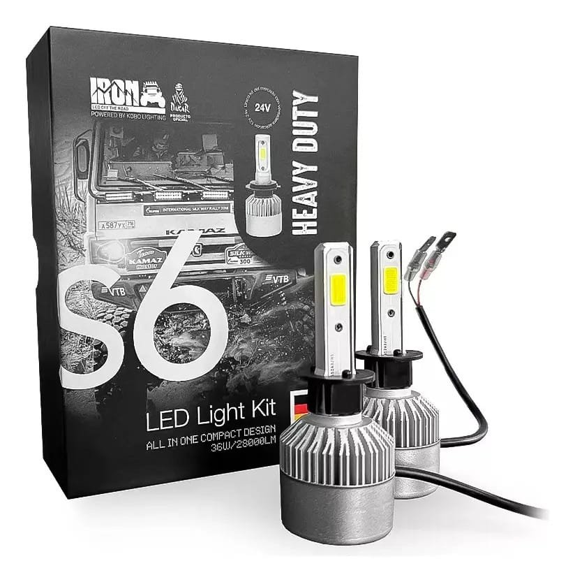 Lámpara Led S6 Heavy Duty 12v/24v 6500k Chip Cob H1