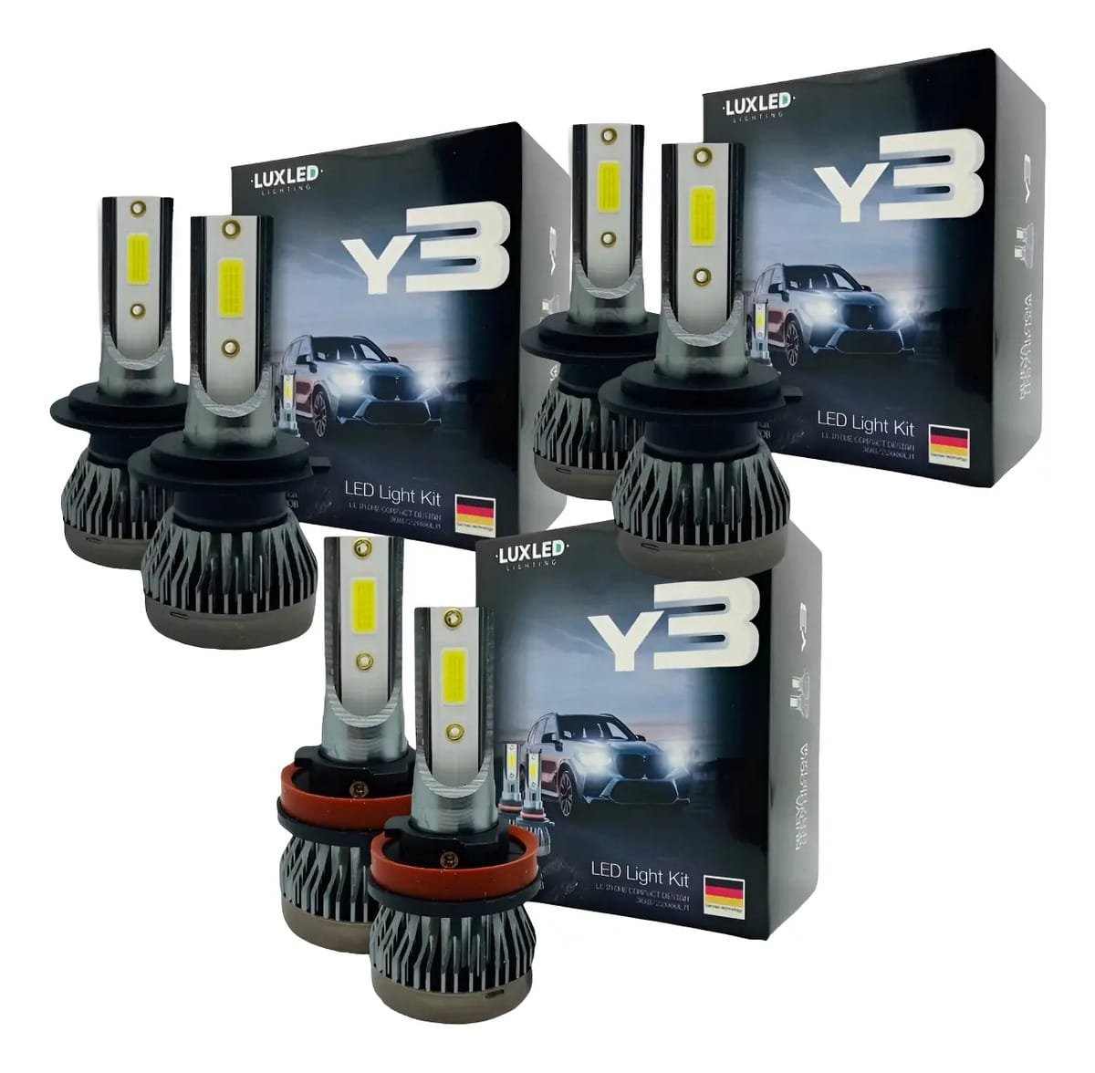 Kit 6 Luces Led Cree H7 Baja H7 Alta H8 Auxiliar Fiat Toro H7 + H7 + H8 Blanco Extremo