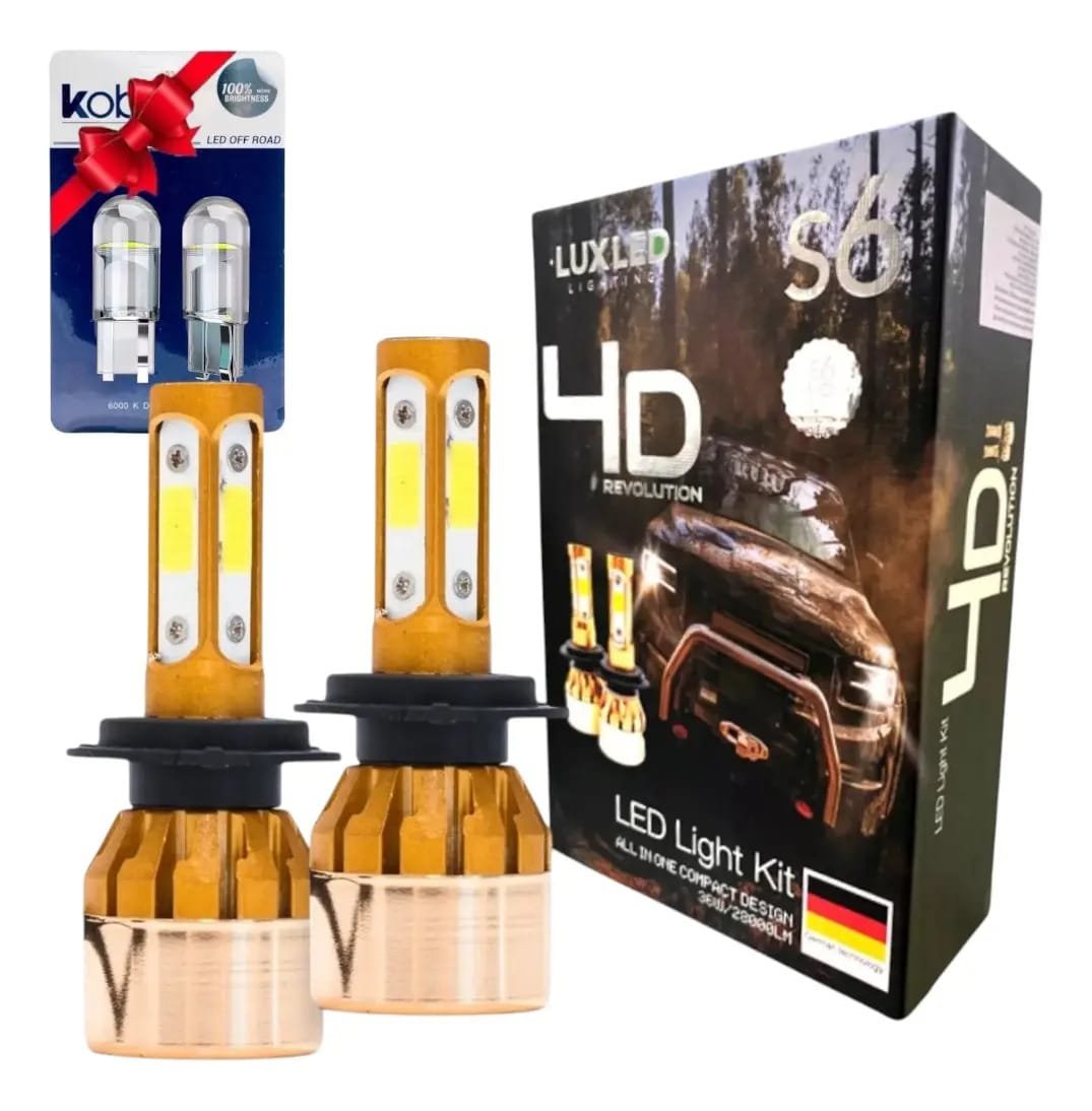 Kit Lámparas Cree Led S6 4d Revolution 4 Caras Led + Potente