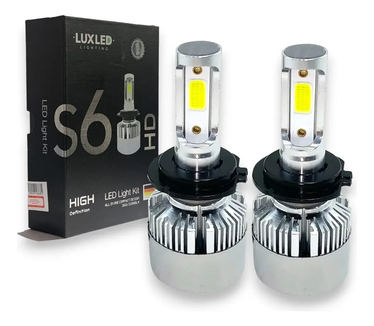 Kit Led Cree S6 Plus 22000lm H1 H3 H7 H11 H16 Hb3 Hb4 Psx24w