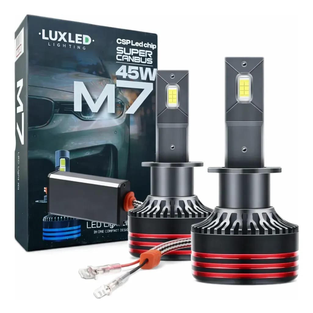 Kit Cree Led M7 Chip Csp 45w 12v Luxled Oficial Super Canbus H1 Blanco Frío