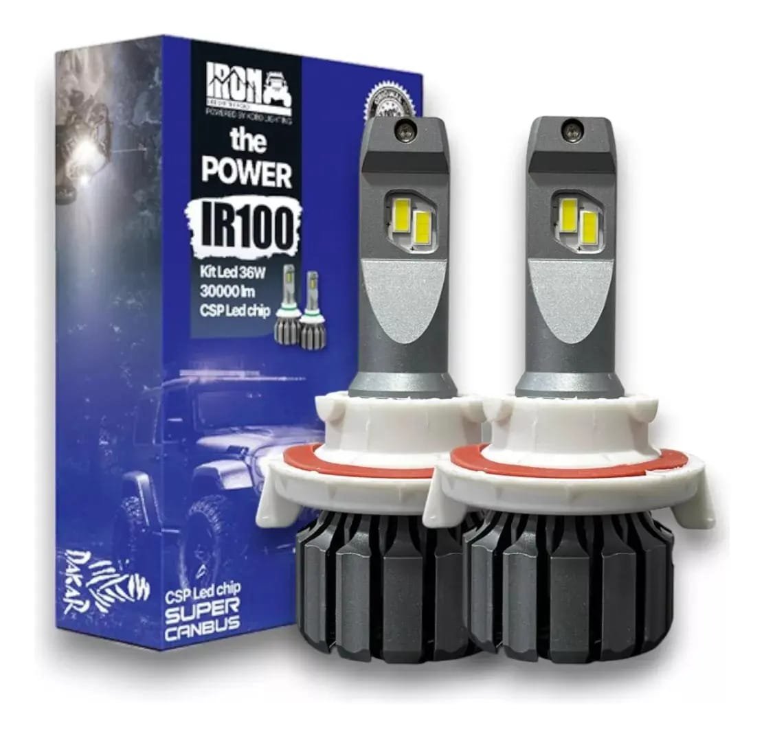 Kit Cree Led Ir100 Dakar Canbus H13 Alta Y Baja Chip Csp 12v H13 Blanco Frío