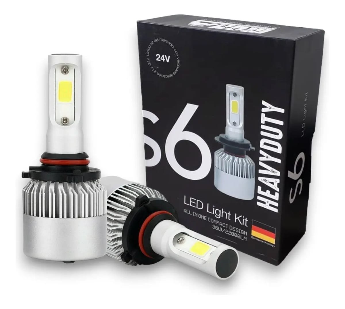 Lámpara Led S6 Heavy Duty 12v/24v 6500k Chip Cob 9006/hb4